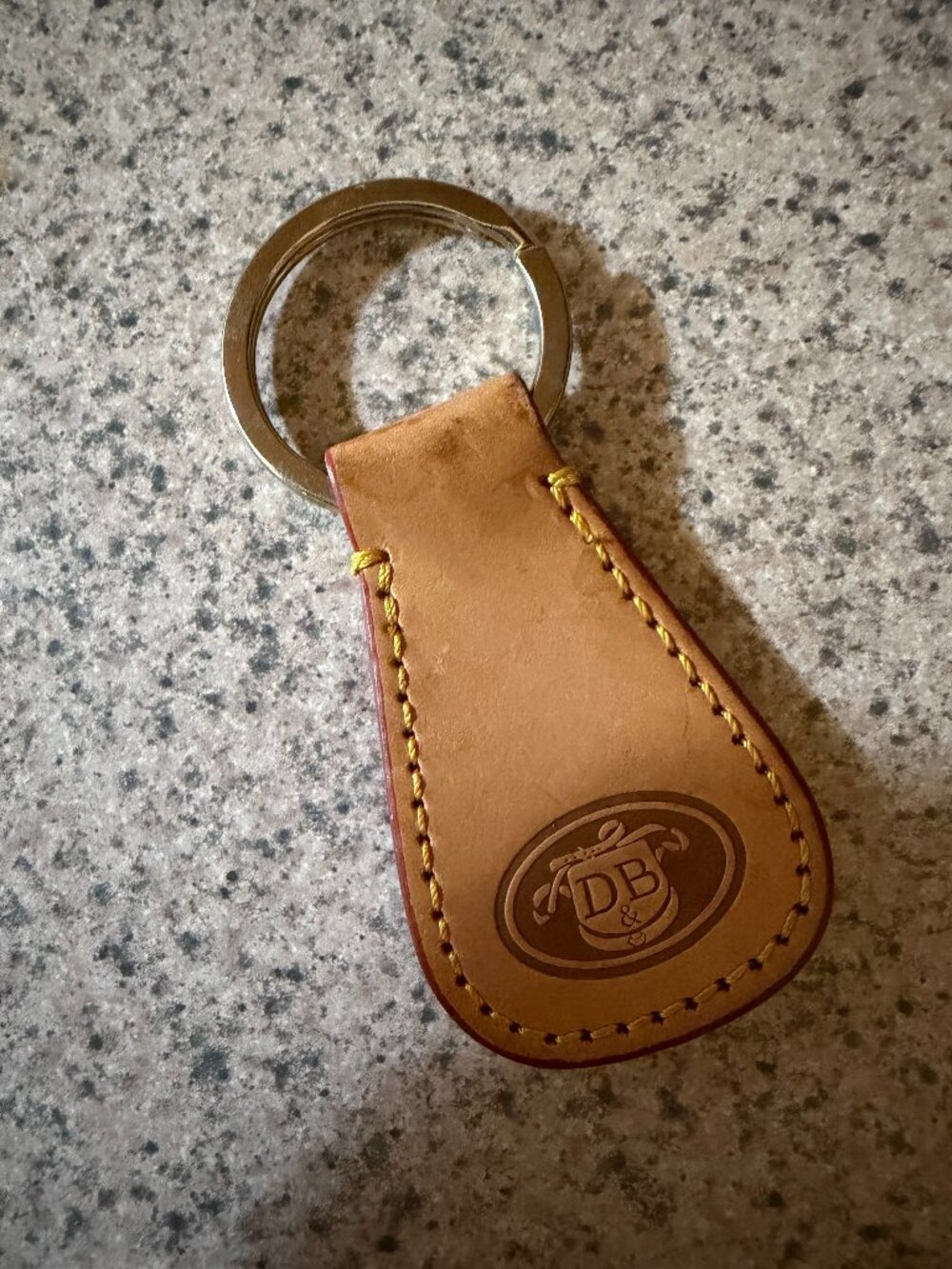 Dooney & Bourke Genuine Leather Keychain with DB Logo
